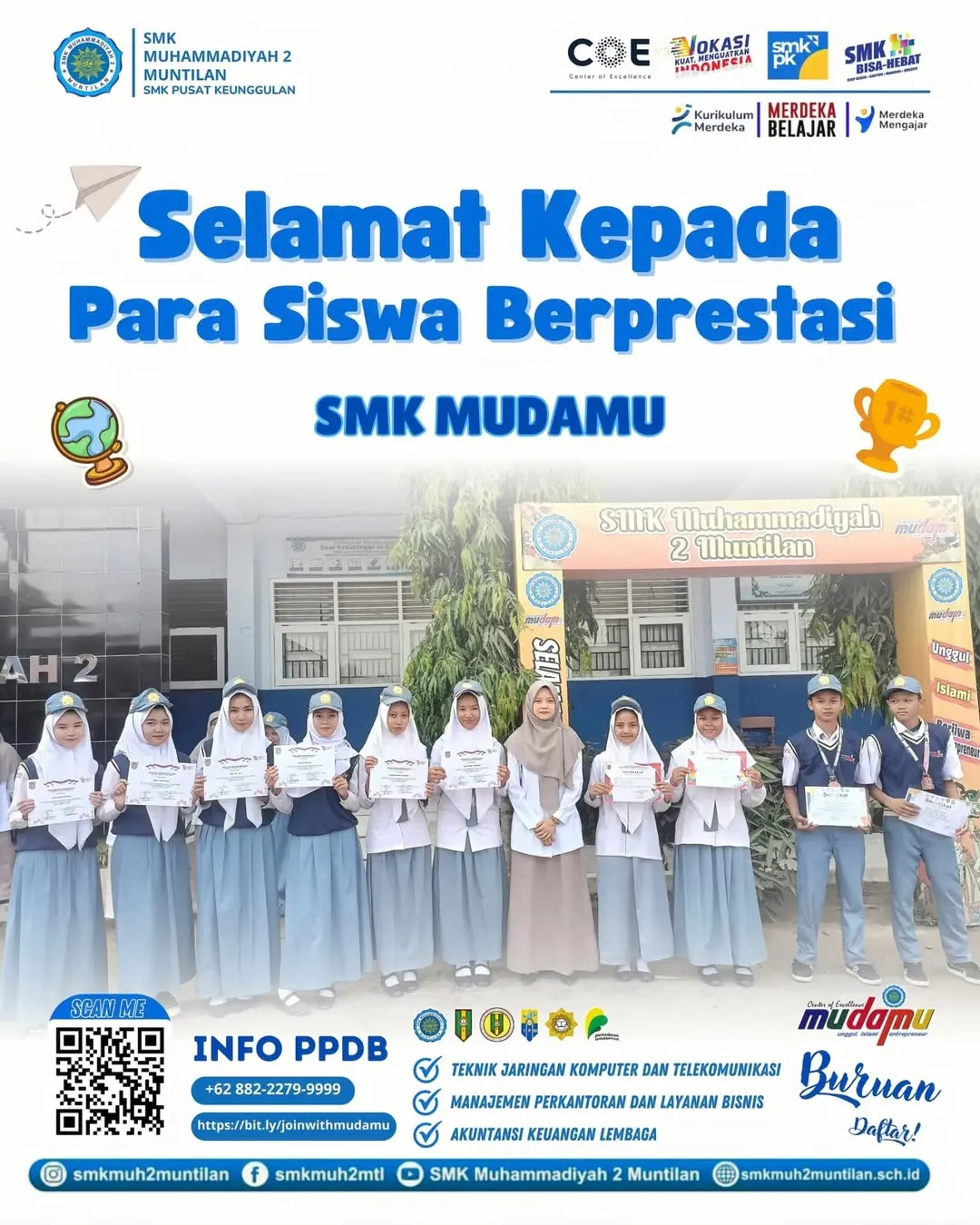 para siswa berprestasi SMK Muhammadiyah 2 Muntilan